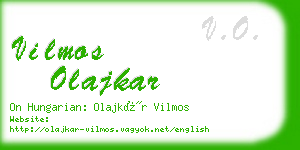 vilmos olajkar business card